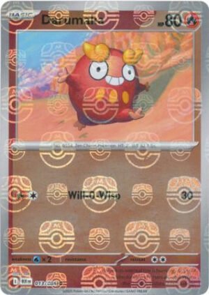 SV Black Bolt 013/086 Darumaka (MASTER BALL Reverse Holo)