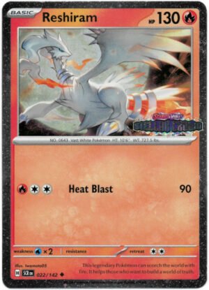 SV Stellar Crown 022/142 Reshiram (Cosmo Holo Stellar Crown Stamp)