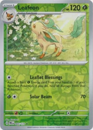 SV Prismatic Evolutions 005/131 Leafeon (Reverse Holo)