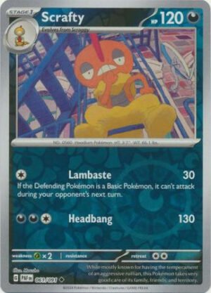 SV Paldean Fates 061/091 Scrafty (Reverse Holo)