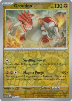 SV Prismatic Evolutions 049/131 Groudon (Reverse Holo)