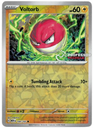Scarlet & Violet 151 100/165 Voltorb (COSMO HOLO Professor Program League Promo)