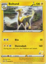 Sword & Shield (Base) 076/202 Boltund (Pikachu Symbol 16)