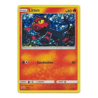 Sun & Moon Promo SM002 Litten (Sequin Holo Promo)