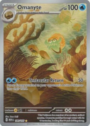 Scarlet & Violet 151 180/165 Omanyte (Illustration Rare)