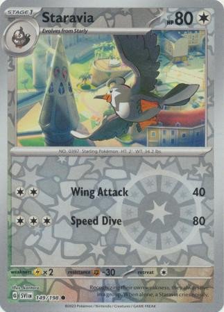Scarlet & Violet (Base Set) 149/198 Staravia (Reverse Holo)