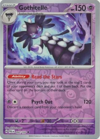 SV Paldea Evolved 092/193 Gothitelle (Reverse Holo)