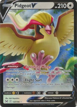SWSH Lost Origin 137/196 Pidgeot V (Half Art)