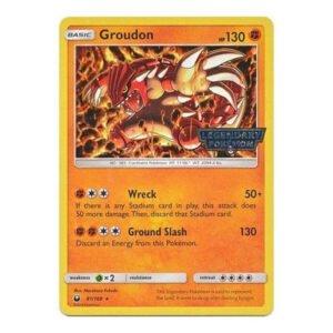 SM Celestial Storm 81/168 Groudon (Legendary Pokemon Stamp)