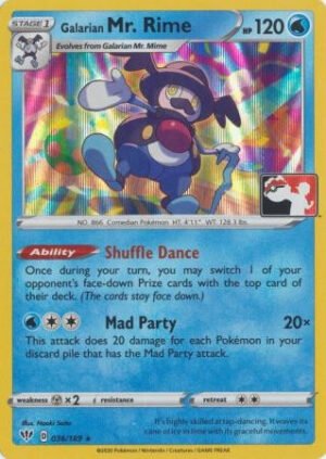 Darkness Ablaze 036/189 Galarian Mr. Rime (Prize Pack League Promo Holo)