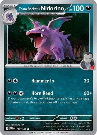 SV Destined Rivals 118/182 Team Rocket's Nidorino