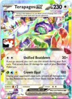 SV Stellar Crown 128/142 Terapagos ex (Prize Pack League Promo Left Side)