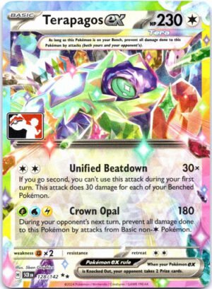 SV Stellar Crown 128/142 Terapagos ex (Prize Pack League Promo Left Side)