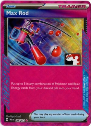 SV Prismatic Evolutions 116/131 Max Rod (ACE Spec Prize Pack League Promo Holo)