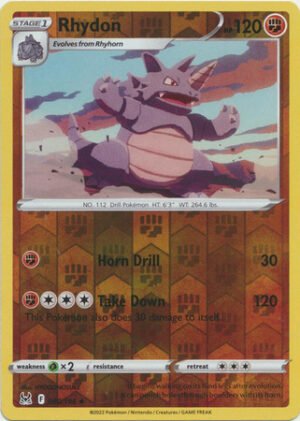 SWSH Lost Origin 090/196 Rhydon (Reverse Holo)