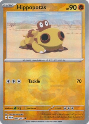 SV Prismatic Evolutions 052/131 Hippopotas (POKE BALL Pattern Holo)