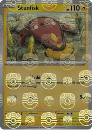 SV White Flare 035/086 Stunfisk (MASTER BALL Reverse Holo)