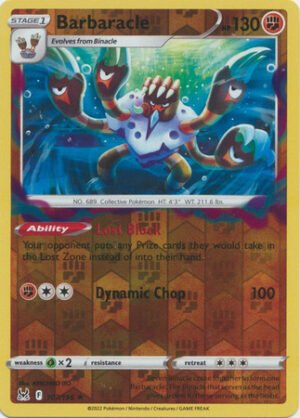 SWSH Lost Origin 107/196 Barbaracle (Reverse Holo)