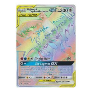 Hidden Fates 69/68 Moltres & Zapdos & Articuno GX (Tag Team Rainbow Rare)