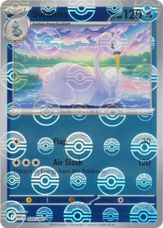 SV White Flare 026/086 Swanna (POKE BALL Reverse Holo)