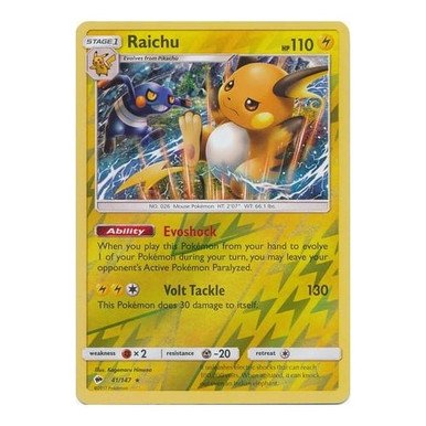 SM Burning Shadows 041/147 Raichu (Reverse Holo)