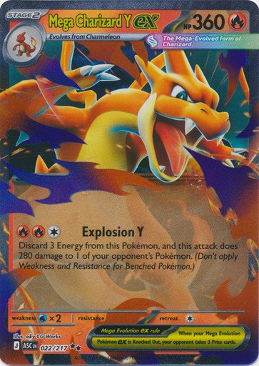ME Ascended Heroes 022/217 Mega Charizard Y ex (Half Art)