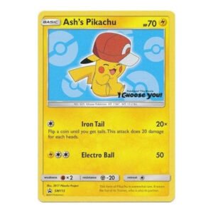 Sun & Moon Promo SM113 Ash's Pikachu (Light Blue)
