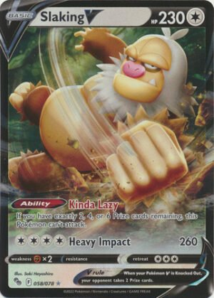 Pokemon GO 058/078 Slaking V (Half Art)