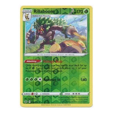 Sword & Shield (Base) 014/202 Rillaboom (Reverse Holo)