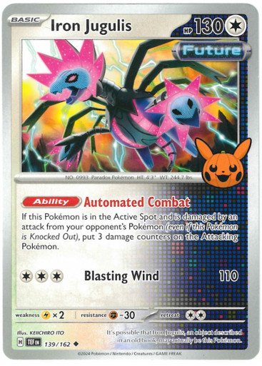 SV Temporal Forces 139/162 Iron Jugulis (Pikachu Pumpkin Stamp)