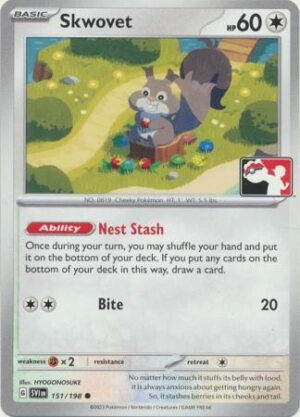 Scarlet & Violet (Base Set) 151/198 Skwovet (Prize Pack League Promo Non-Holo)