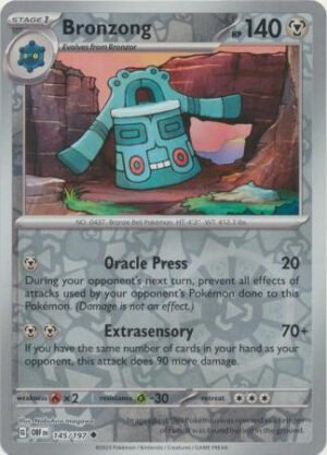 SV Obsidian Flames 145/197 Bronzong (Reverse Holo)