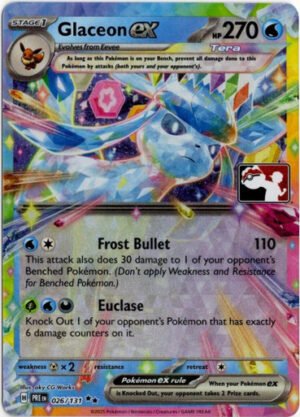 SV Prismatic Evolutions 026/131 Glaceon ex (Prize Pack League Promo)