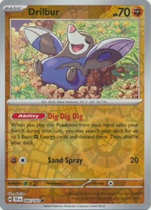 SV Temporal Forces 085/162 Drilbur (Reverse Holo)
