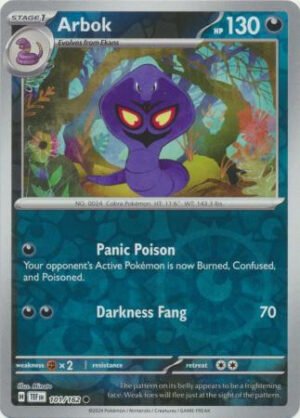 SV Temporal Forces 101/162 Arbok (Reverse Holo)