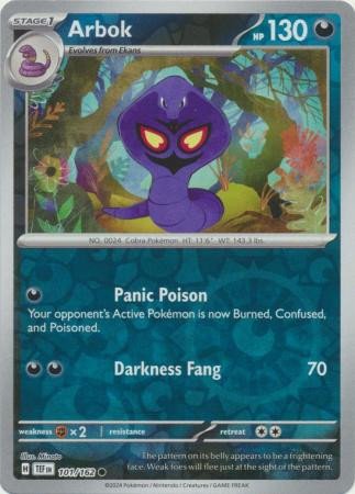 SV Temporal Forces 101/162 Arbok (Reverse Holo)