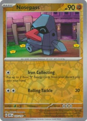SV Obsidian Flames 107/197 Nosepass (Reverse Holo)