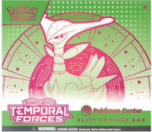 Scarlet and Violet Temporal Forces Elite Trainer Box Iron Leaves POKEMON CENTER (Green & Pink)