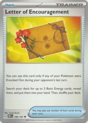 SV Obsidian Flames 189/197 Letter of Encouragement (Prize Pack League Promo Non-Holo)
