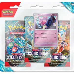 Scarlet and Violet Stellar Crown 3 Pack Blister Tinkaton