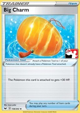 Sword & Shield (Base) 158/202 Big Charm (Prize Pack League Promo Non-Holo)