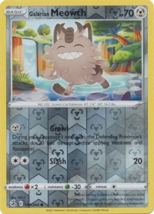 Fusion Strike 180/264 Galarian Meowth (Reverse Holo)