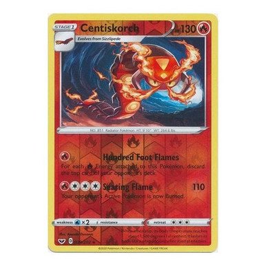 Sword & Shield (Base) 039/202 Centiskorch (Reverse Holo)