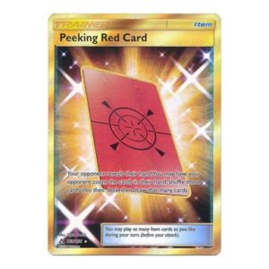 SM Ultra Prism 169/156 Peeking Red Card (Secret Rare)