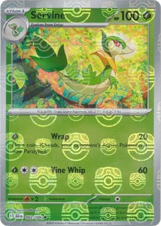 SV Black Bolt 002/086 Servine (MASTER BALL Reverse Holo)