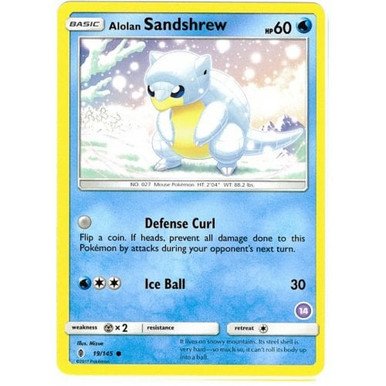 SM Guardians Rising 19/145 Alolan Sandshrew (Trainer Kit Alolan Sandslash #14)