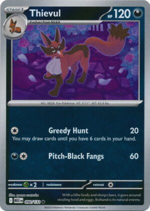 Mega Evolution 090/132 Thievul (Reverse Holo)