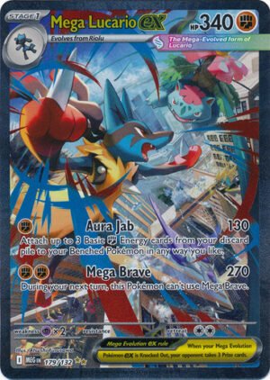 Mega Evolution 179/132 Mega Lucario ex (Alternative Art, Full Art)