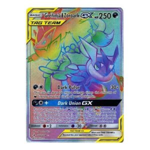 SM Unbroken Bonds 222/214 Greninja & Zoroark GX (Rainbow Rare Tag Team)