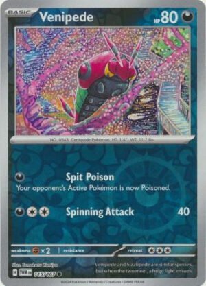 SV Twilight Masquerade 115/167 Venipede (Reverse Holo)